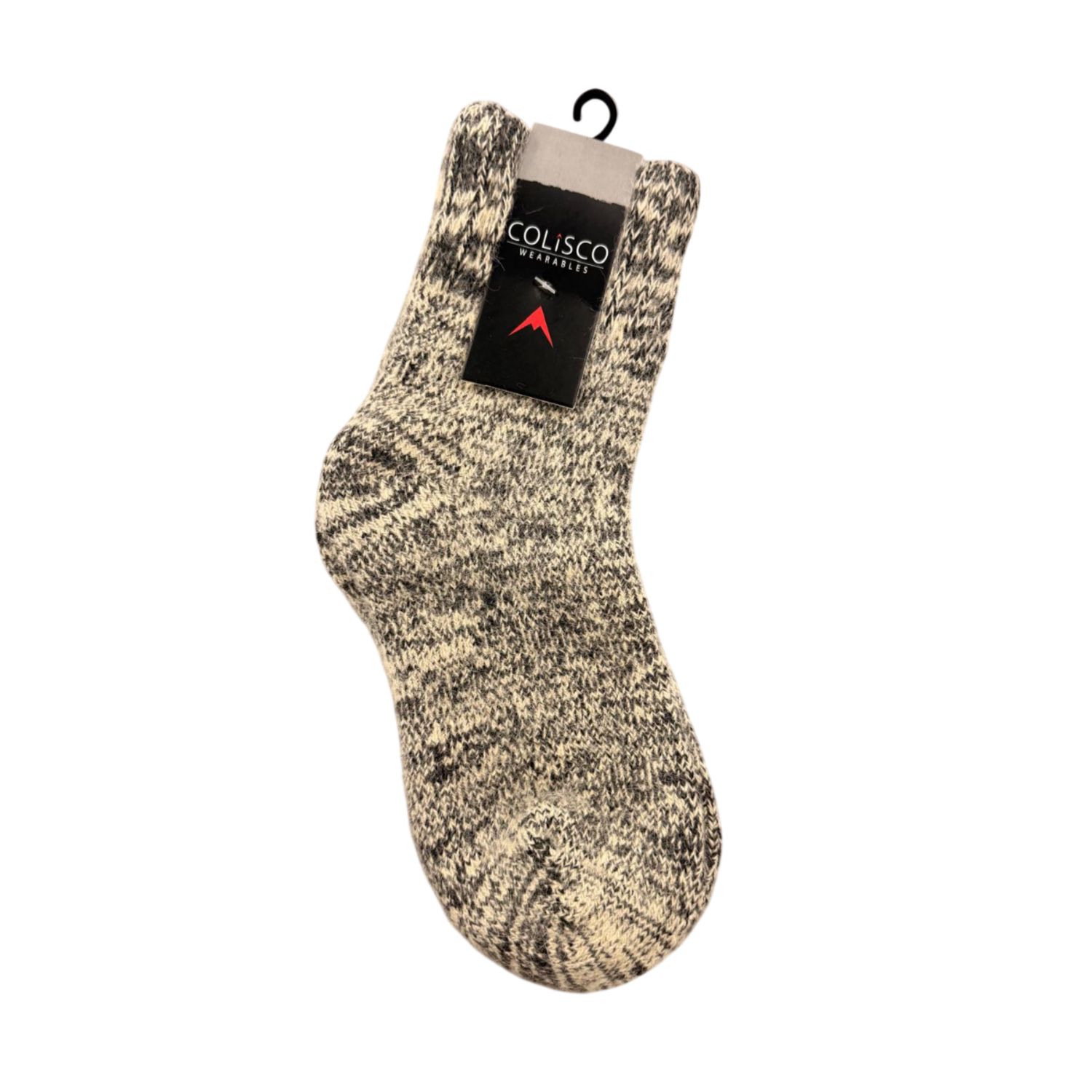 Colisco Rib Knit Crew Sock, Black, Color: Black