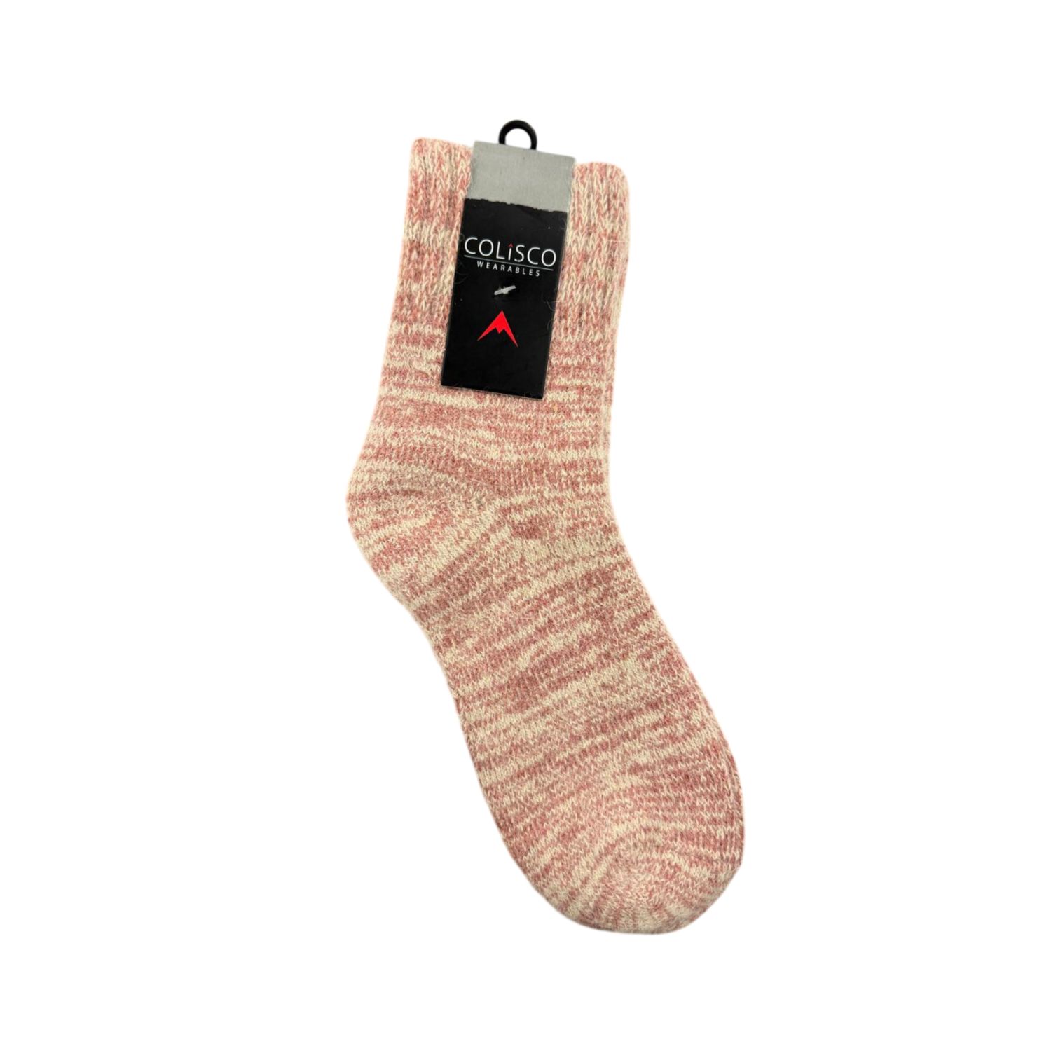 Colisco Rib Knit Crew Sock, Pink, Color: Pink