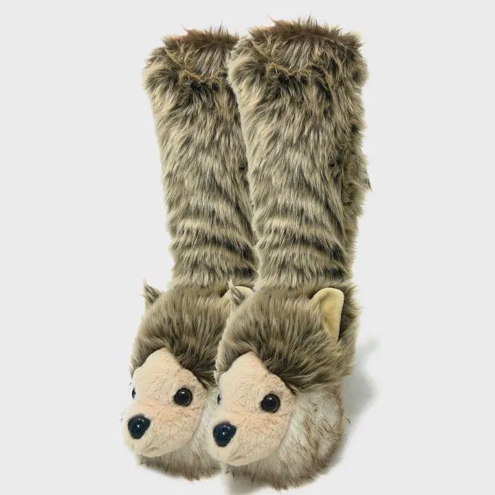 Wolf Pack | Kid's Plush Non-Slip Slipper Socks