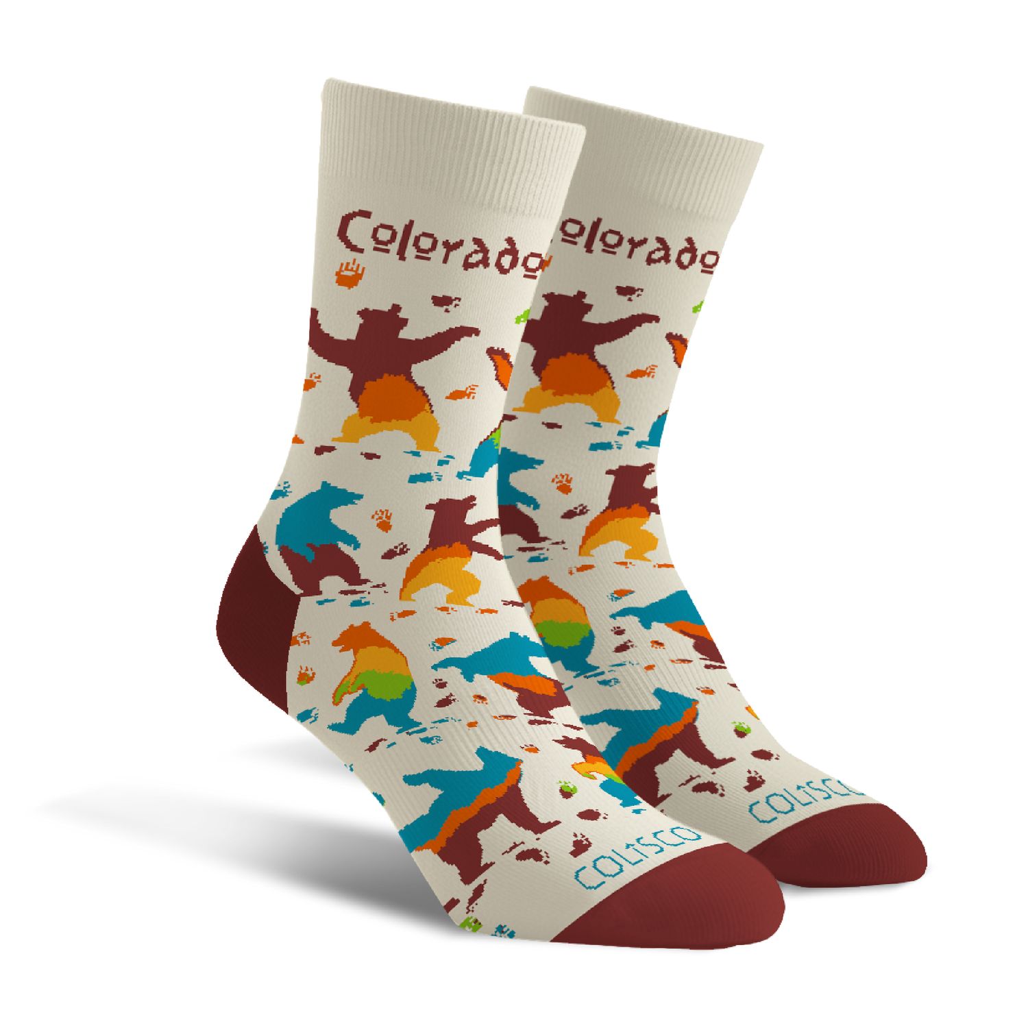 COLISCO Unisex Crew Socks - Bear Dancing, Design: Bear Dancing