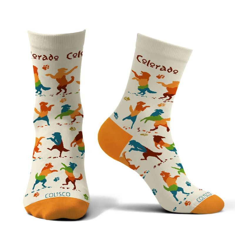 COLISCO Unisex Crew Socks - Colorado Dog Dance