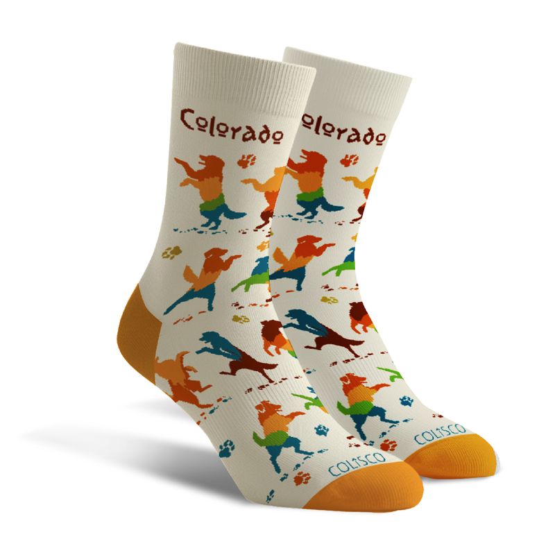 COLISCO Unisex Crew Socks - Colorado Dog Dance