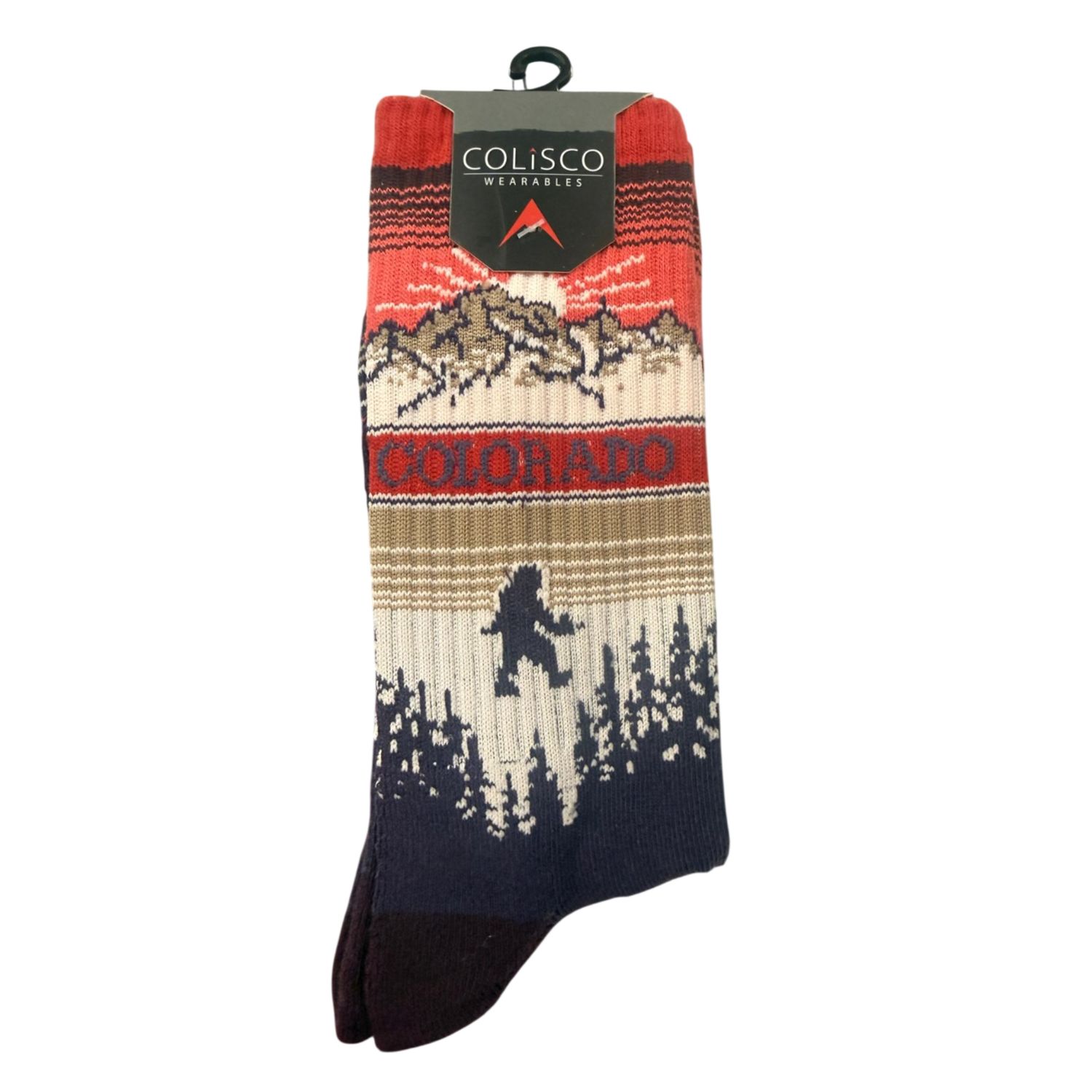 Colisco Graphic Socks, Colorado Big Foot, Color: Colorado Big Foot