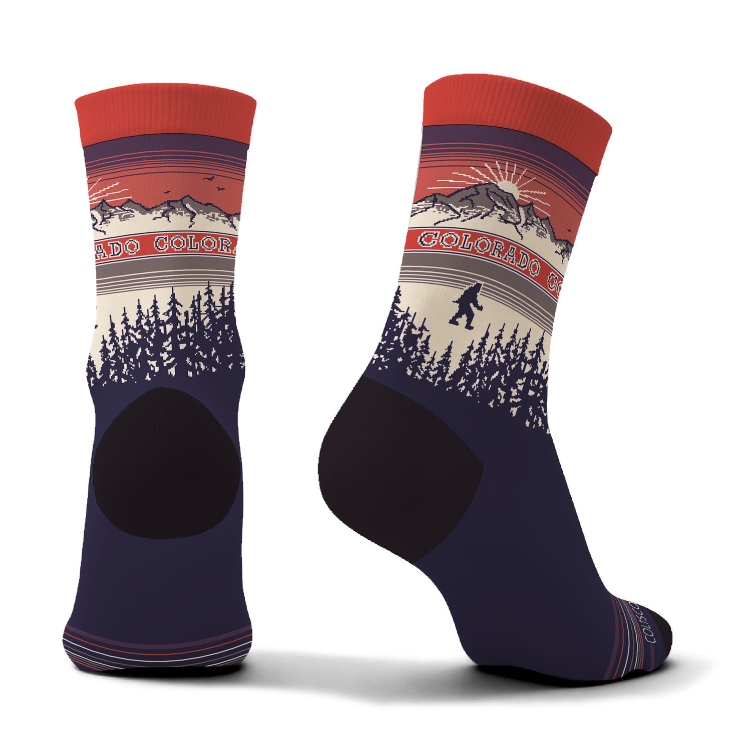 COLISCO Unisex Crew Socks - Colorado Big Foot, Color: Colorado Big Foot