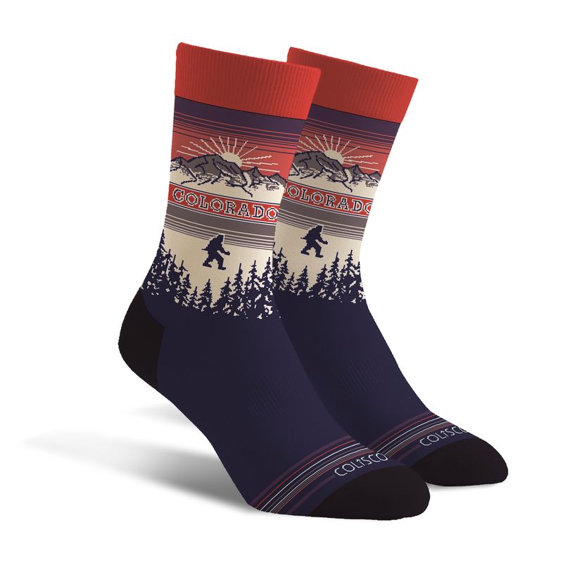 COLISCO Unisex Crew Socks - Colorado Big Foot