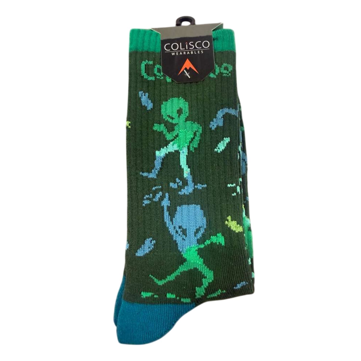 Colisco Graphic Socks, Colorado Alien Dance, Design: Colorado Alien Dance