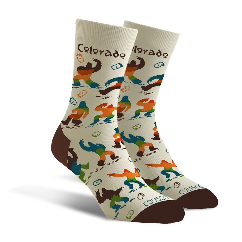 COLISCO Unisex Crew Socks - Sasquatch Dance
