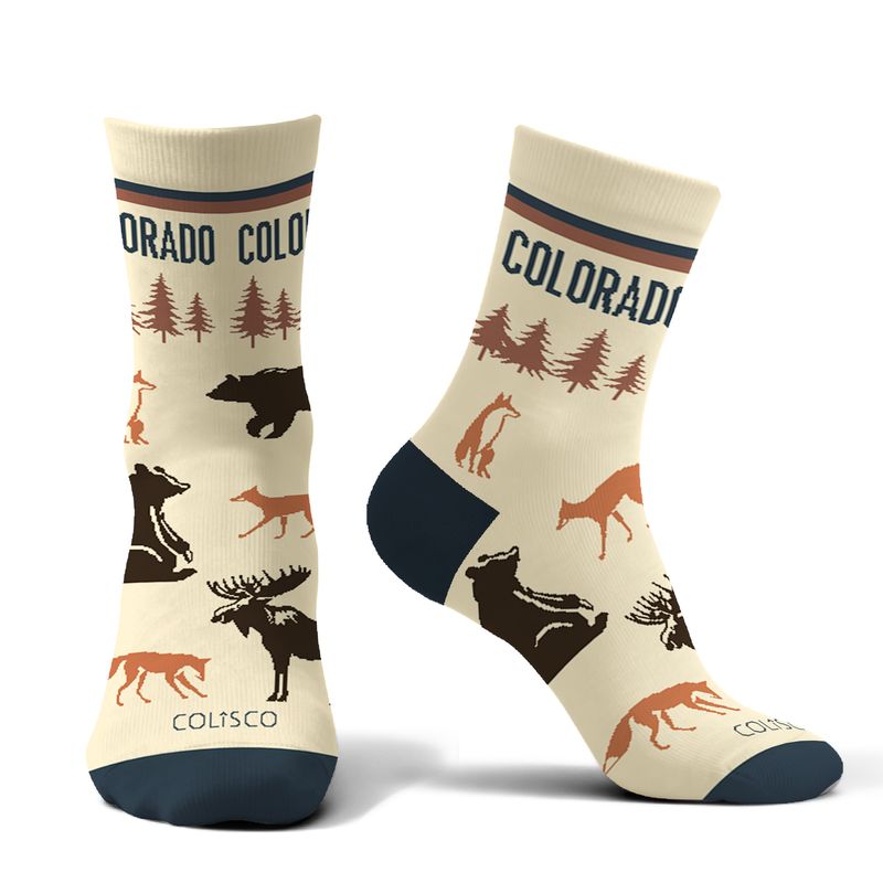 COLISCO Unisex Crew Socks - Wildlife