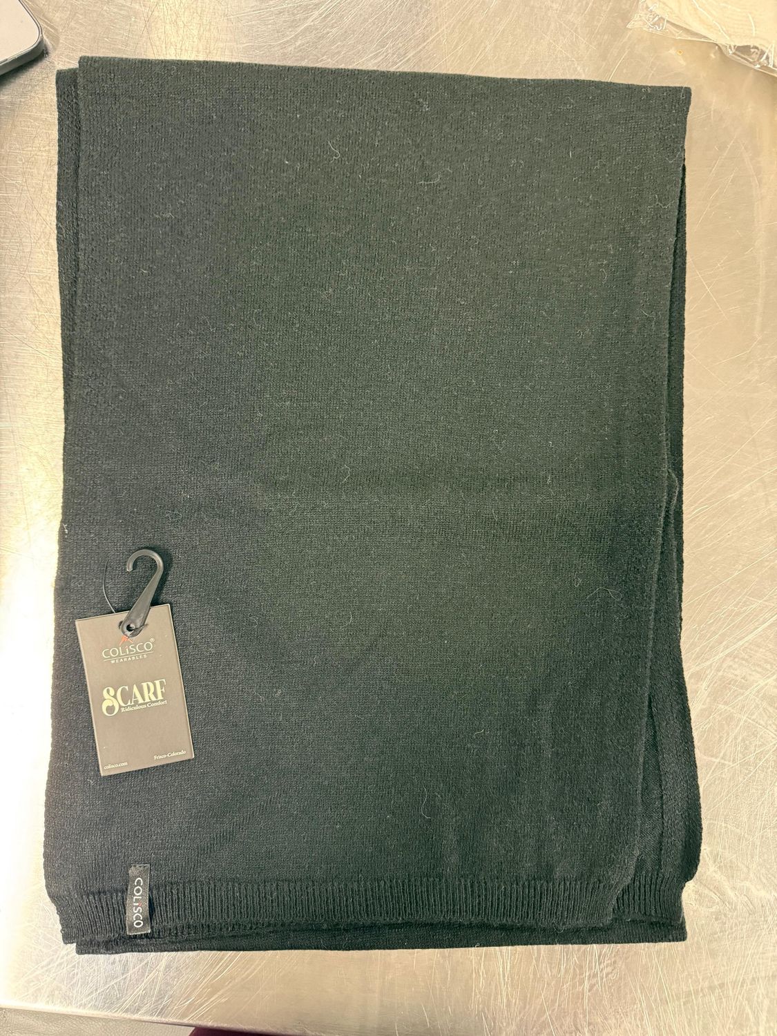 Colisco Wool Scarf, Black, Color: Black