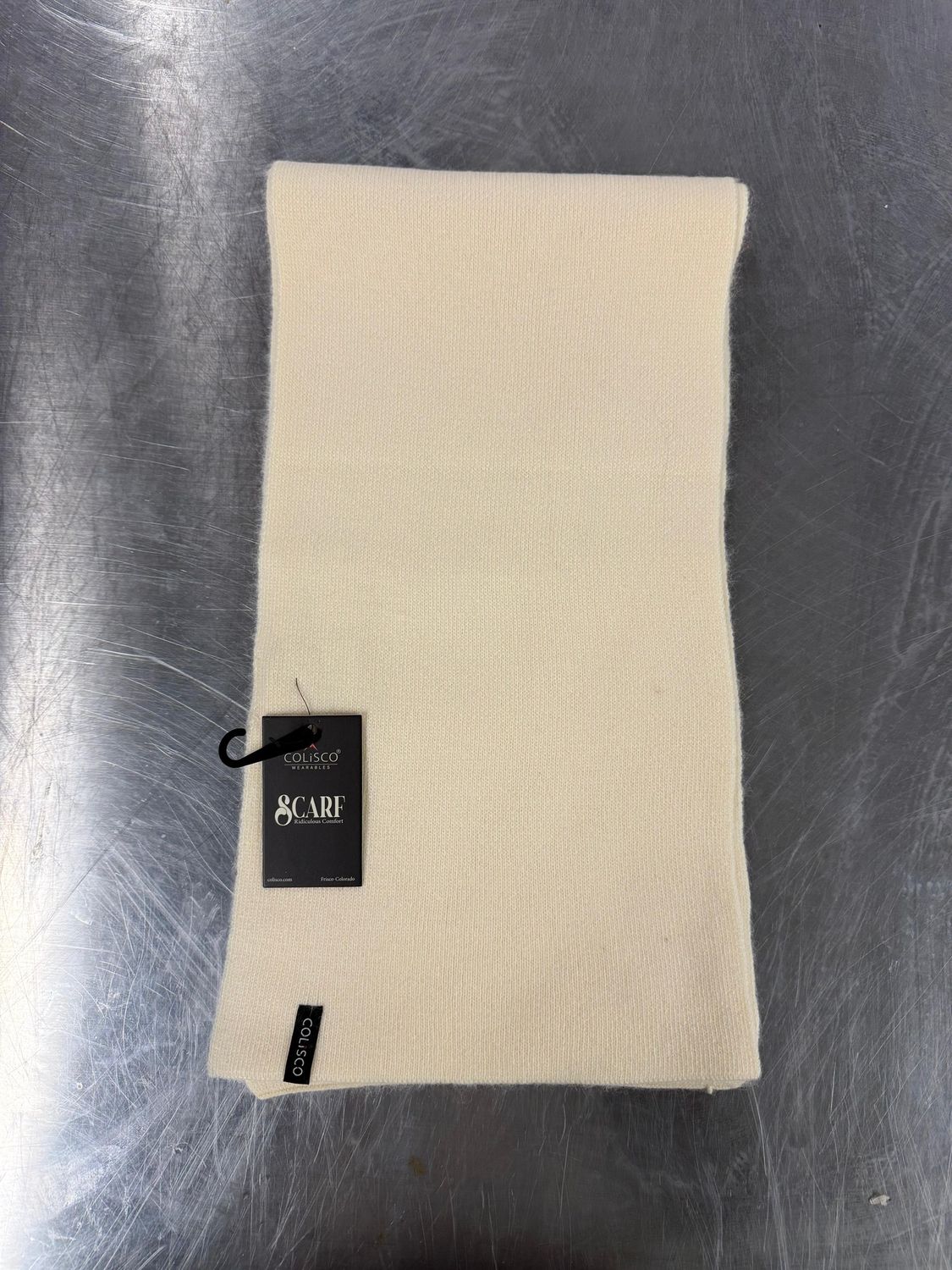 Colisco Cashmere Scarf, Cream, Color: Cream