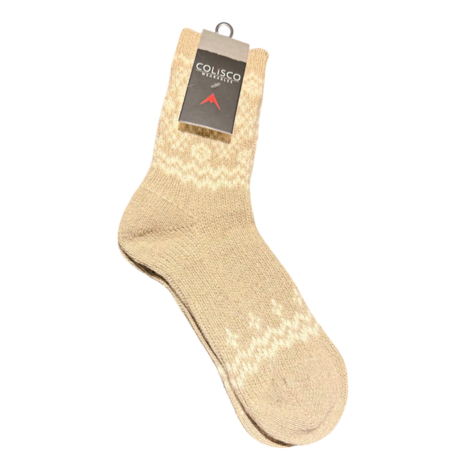 Colisco Alpine Pattern Sock, Taupe, Color: Taupe
