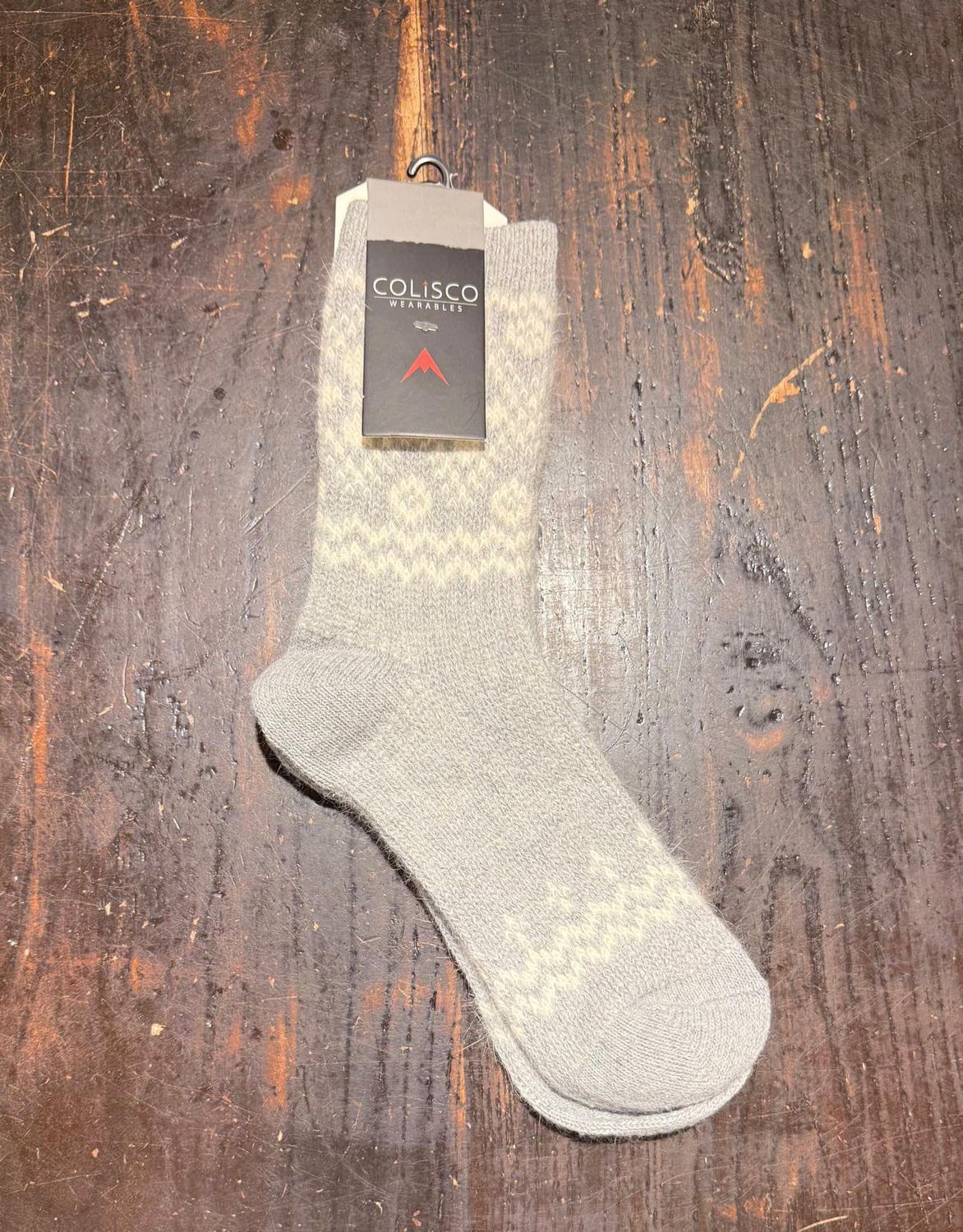 Colisco Alpine Pattern Sock, Light Grey, Color: Light Grey