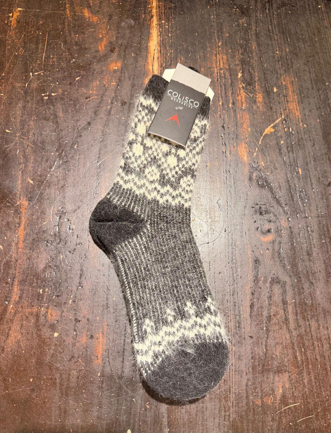 Colisco Alpine Pattern Sock, Black, Color: Black