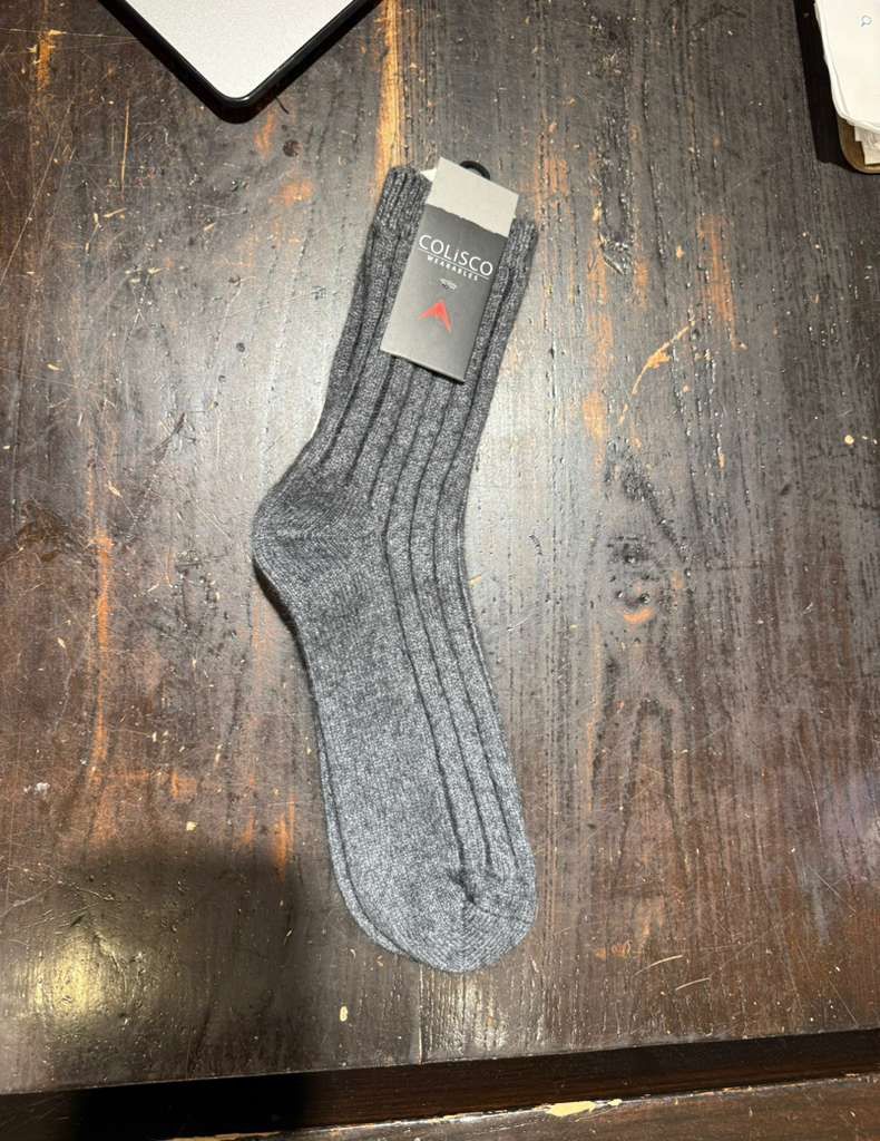 Colisco Dress Crew Sock, Grey, Color: Grey