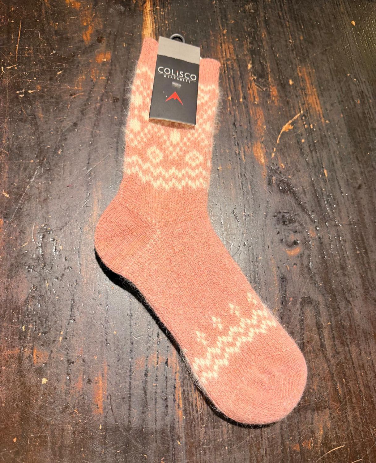 Colisco Alpine Pattern Sock, Pink, Color: Pink