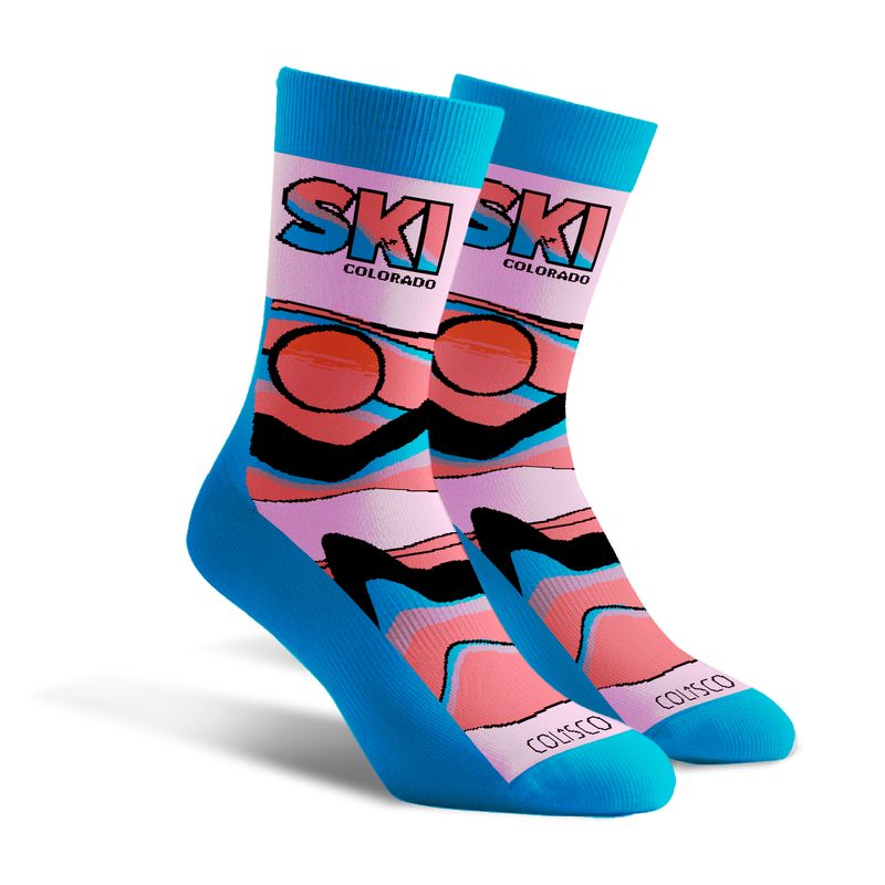 COLISCO Unisex Crew Socks - Retro Ski