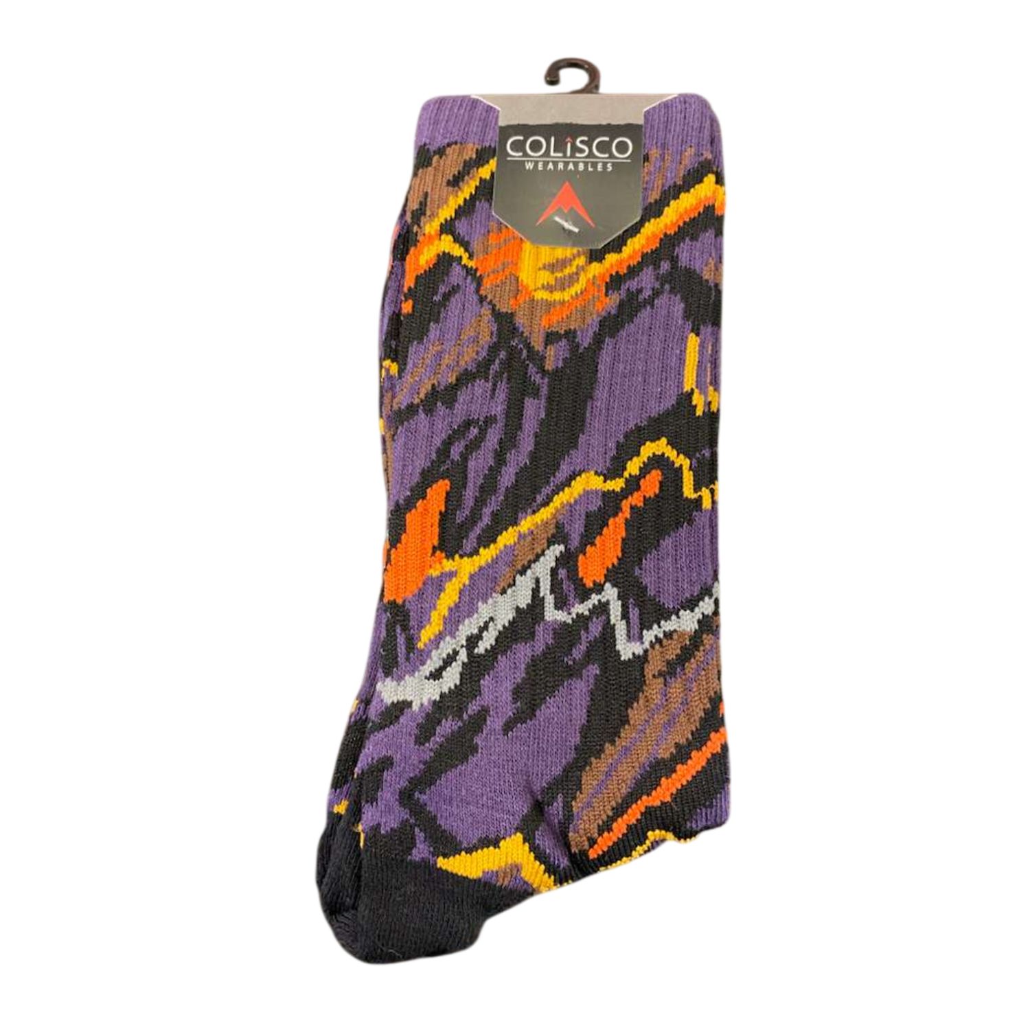 COLISCO Unisex Crew Socks - Topo Sunset, Design: Topo Sunset