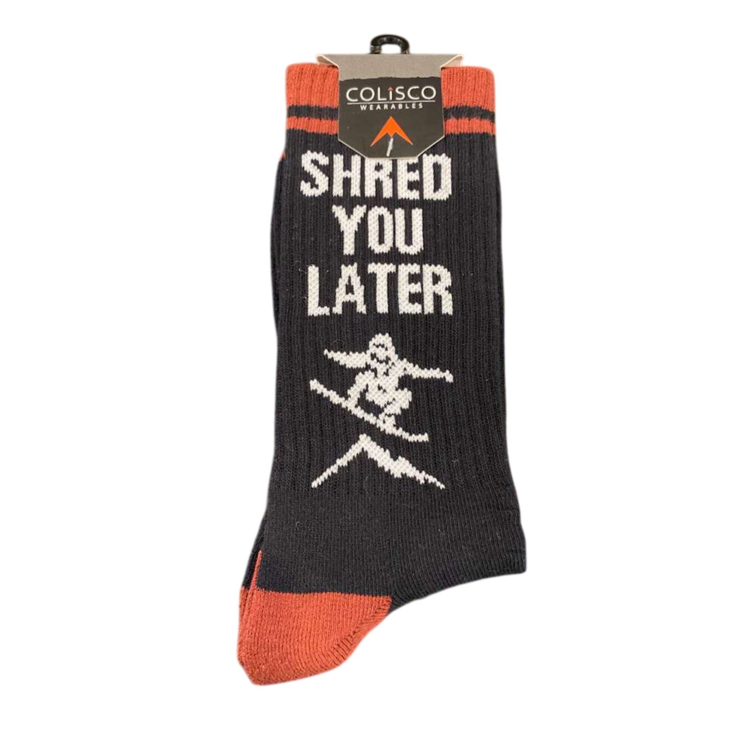 COLISCO Unisex Crew Socks - Shred You Later, Design: Shred You Later