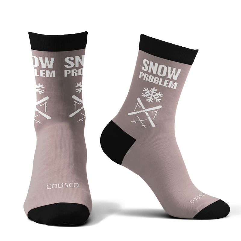 COLISCO Unisex Crew Socks - Snow Problem