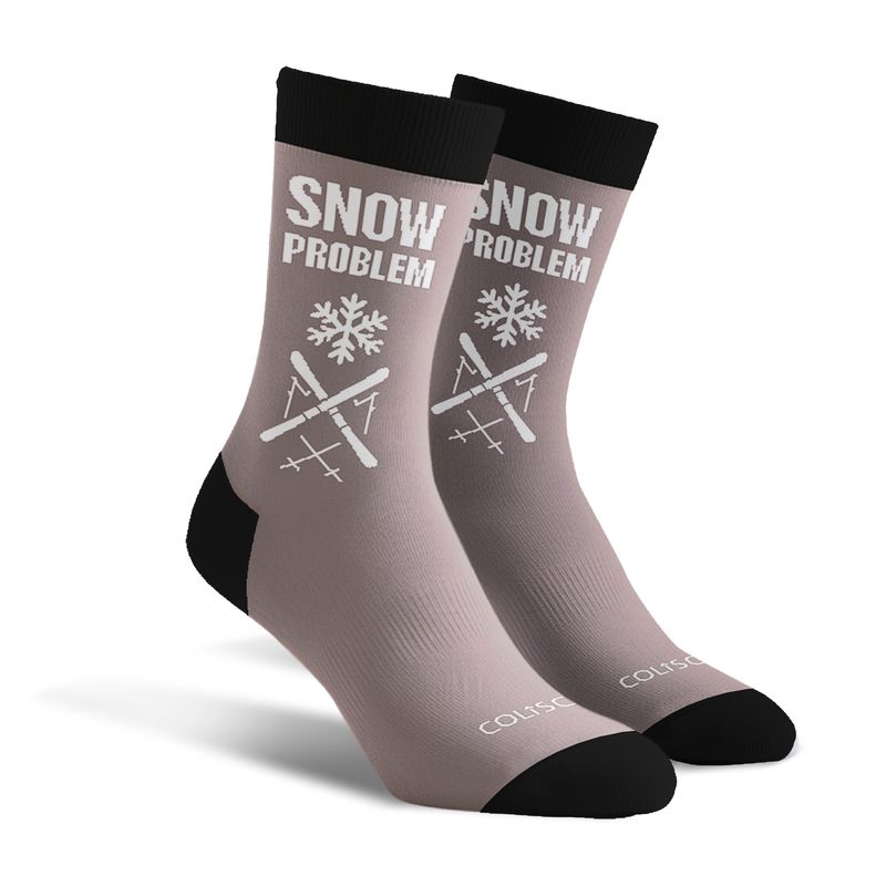 COLISCO Unisex Crew Socks - Snow Problem