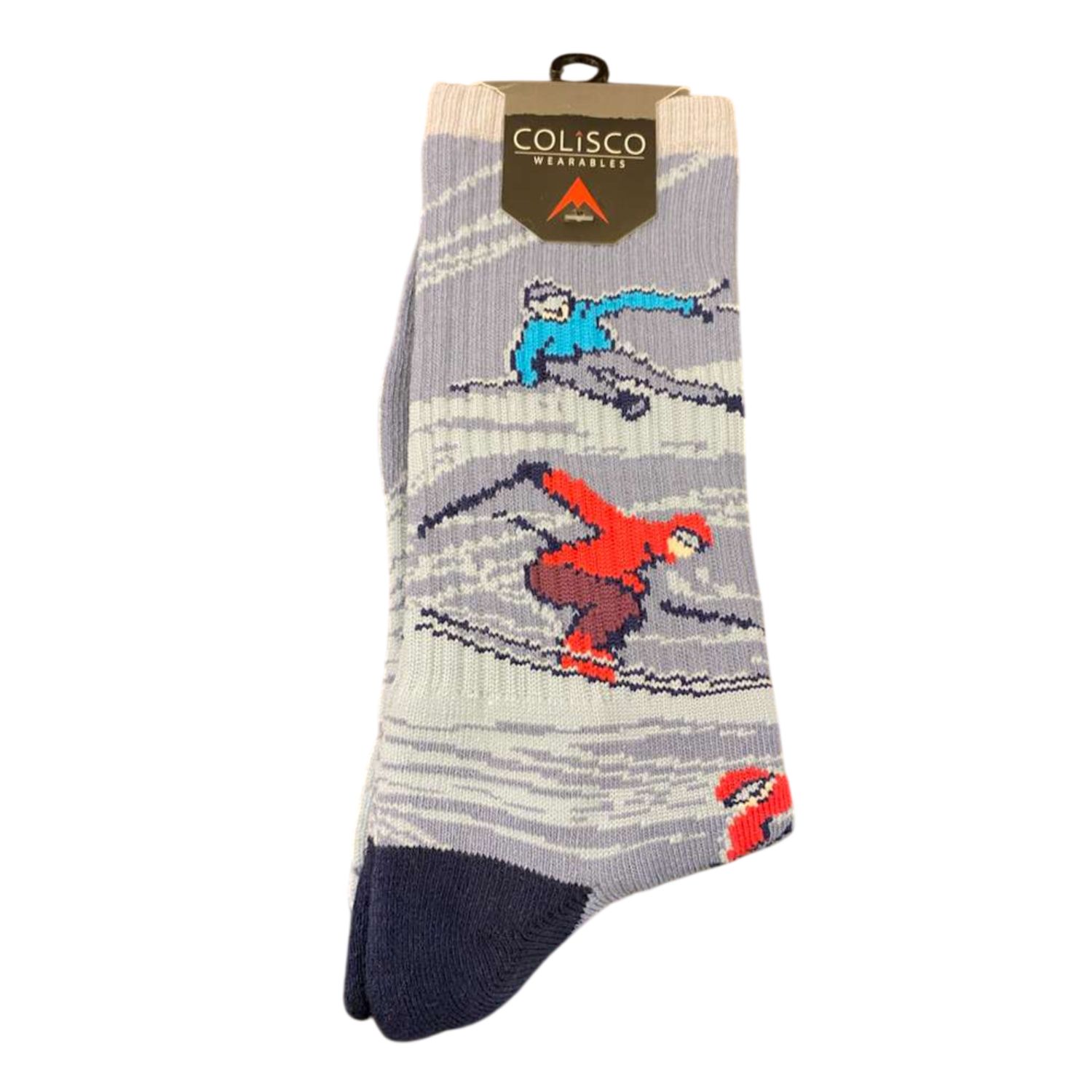 COLISCO Unisex Crew Socks - Classic Ski Day, Design: Classic Ski Day
