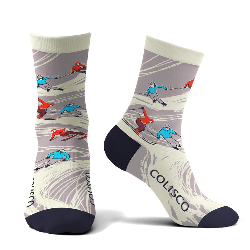 COLISCO Unisex Crew Socks - Classic Ski Day