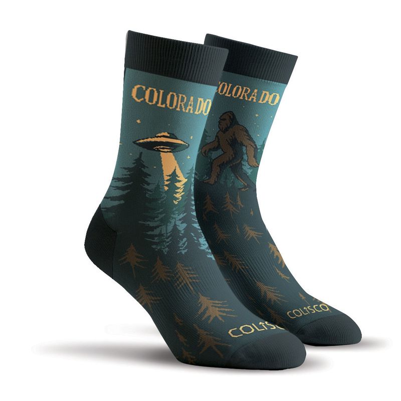 Colisco Unisex Crew Socks - Mysteries Of Colorado