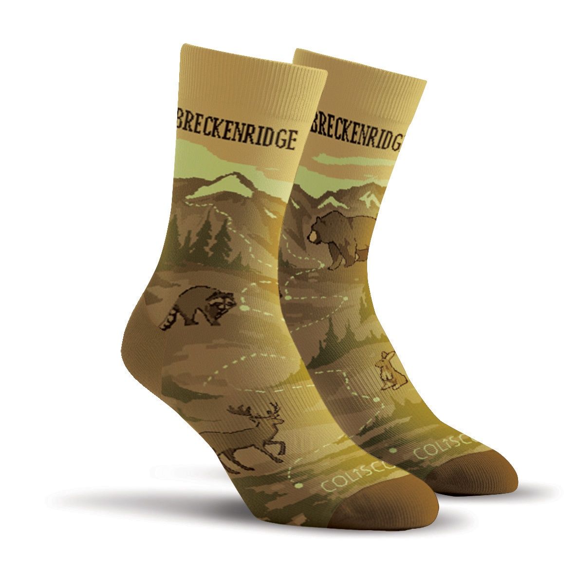 Colisco Unisex Crew Socks - Breckenridge, Design: Breckenridge
