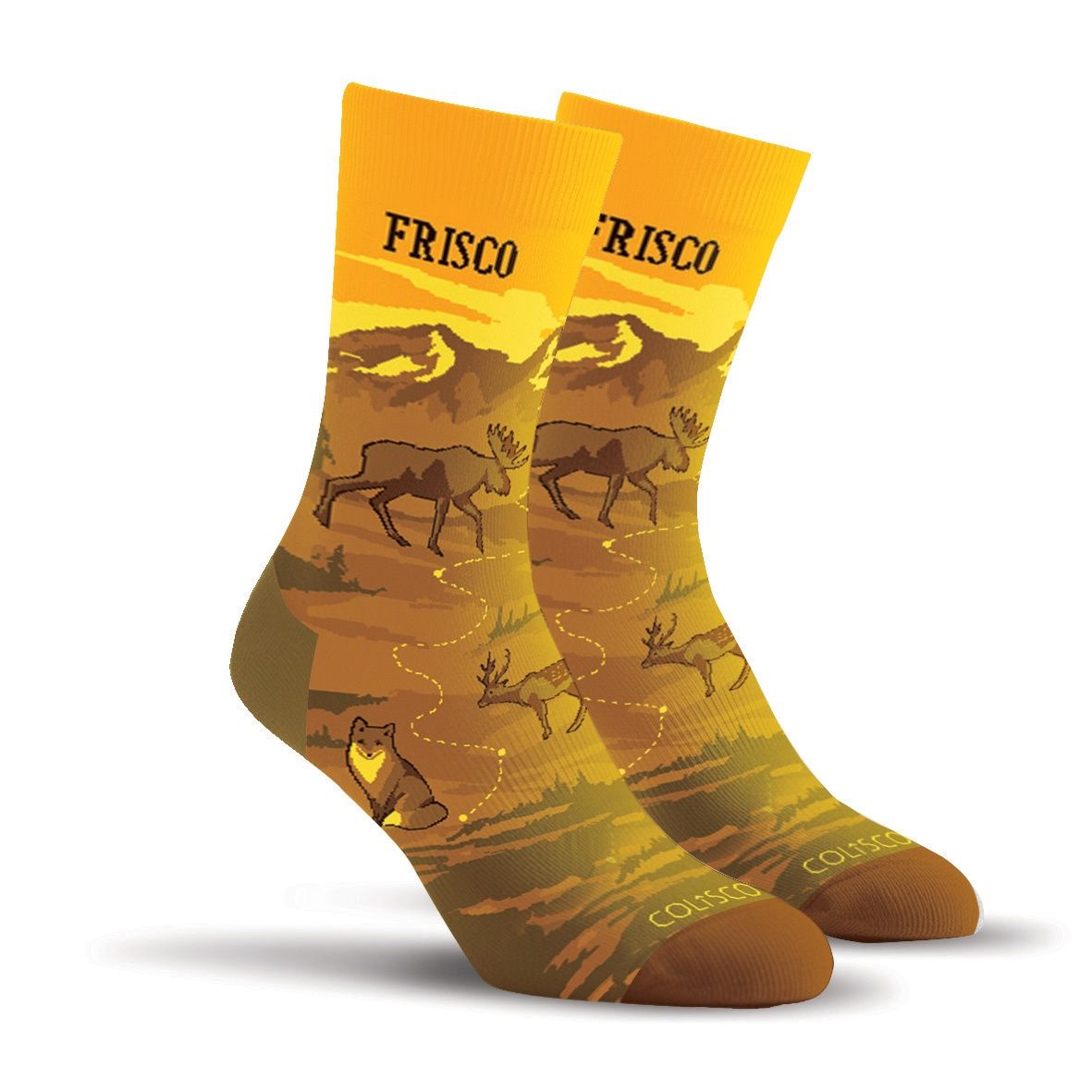 Colisco Unisex Crew Socks - Nature Frisco Co., Design: Nature Frisco Co.