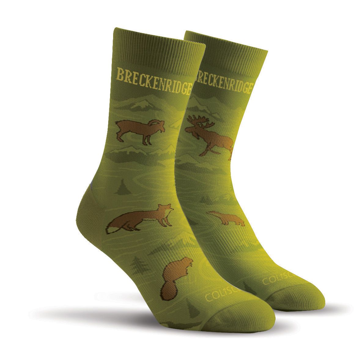 Colisco Unisex Crew Socks - Nature Breckenridge Co., Design: Nature Breckenridge Co.