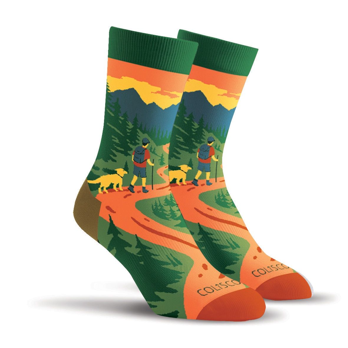 Colisco Unisex Crew Socks - Adventures In Colorado, Design: Adventures In Colorado