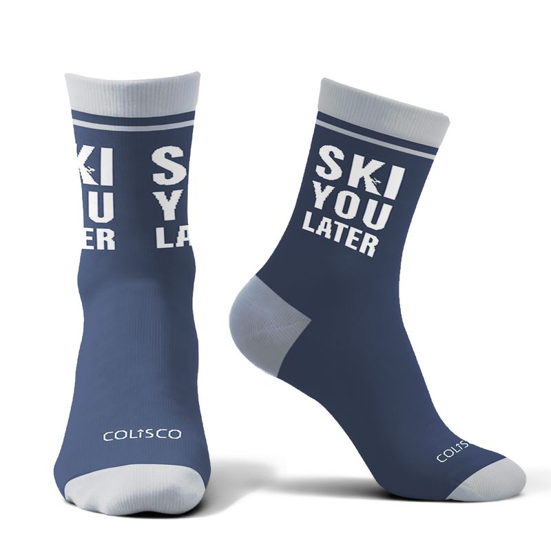 Colisco Unisex Crew Socks - Ski You Later