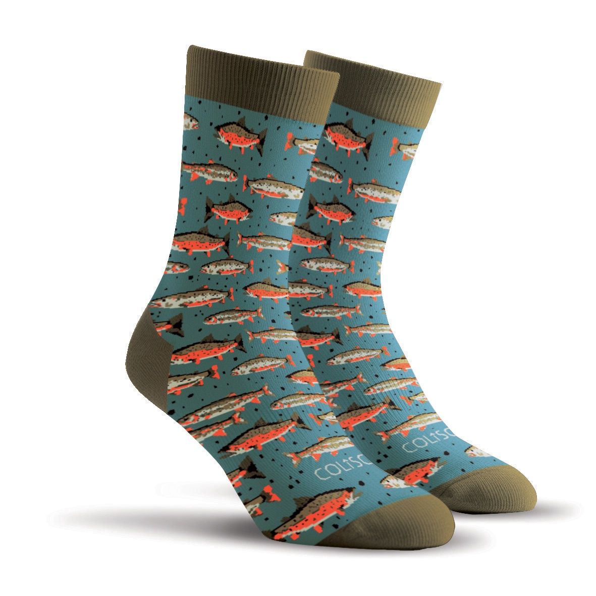 Colisco Unisex Crew Socks - Fish Story, Design: Fish Story