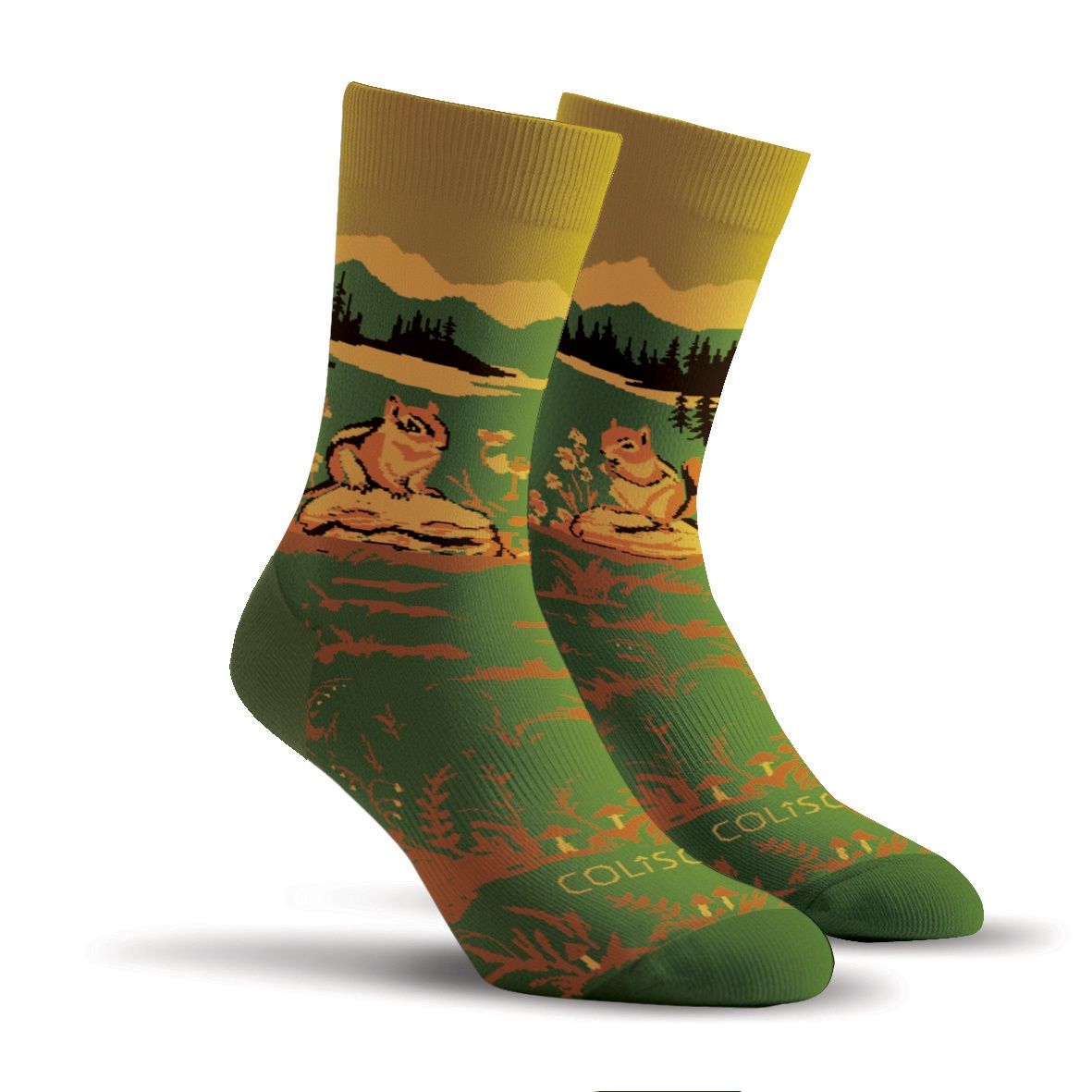 Colisco Unisex Crew Socks - Tamias Colorado, Design: Tamias Colorado