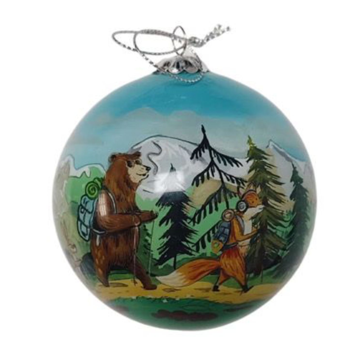 Colisco Ride the Wild Hand Painted Glass Ornament