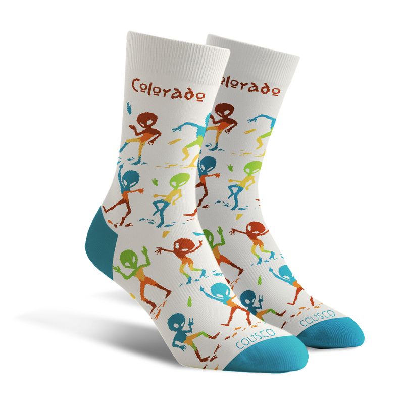 Colisco Unisex Crew Socks - Dancing Alien