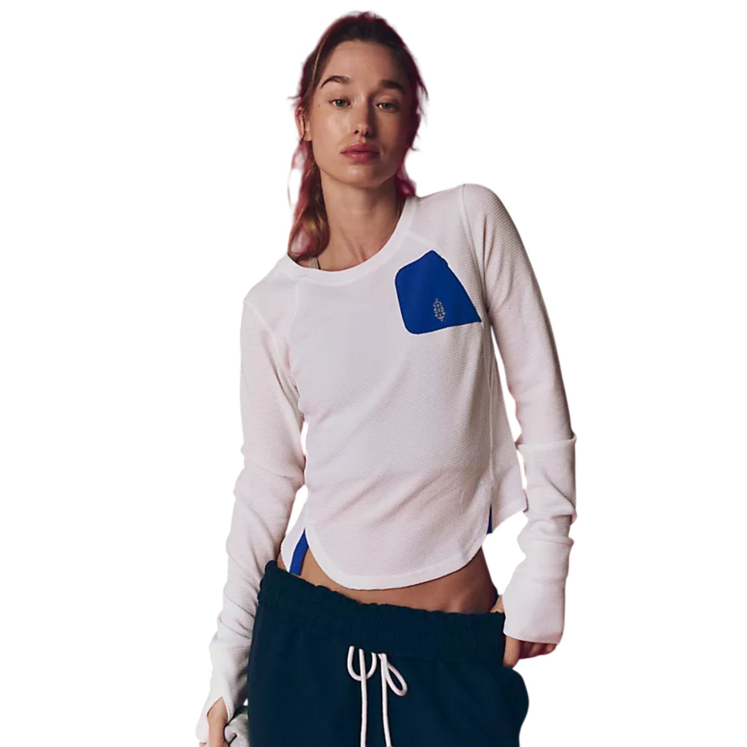 Outbound Long Sleeve Top, White Combo, Color: White Combo, Size: XS