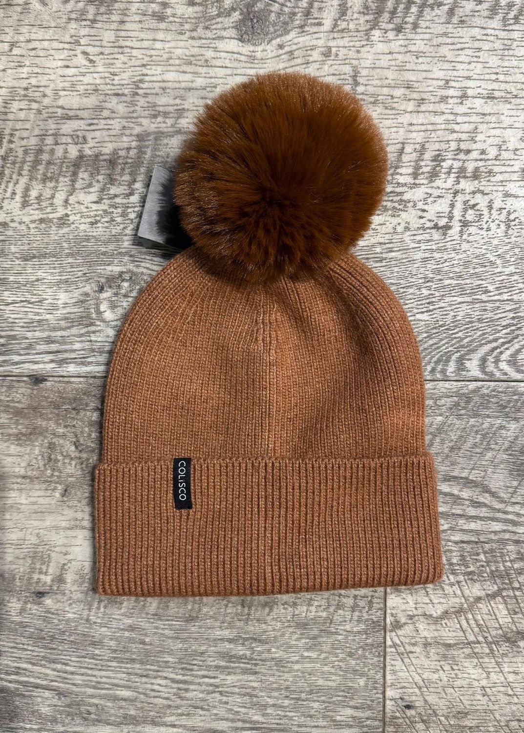 Colisco Pom Pom Beanie, Taupe, Color: Taupe