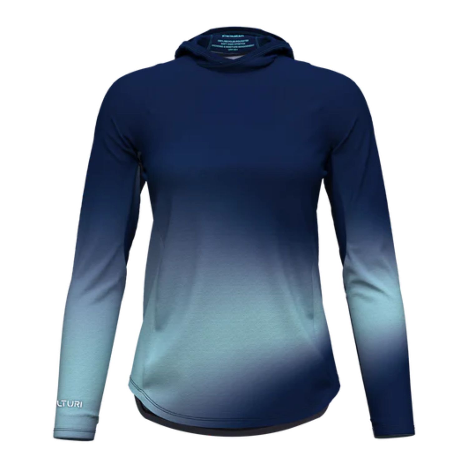 Colturi Woman's Sun Hoodie, Color: Lake, Size: XS