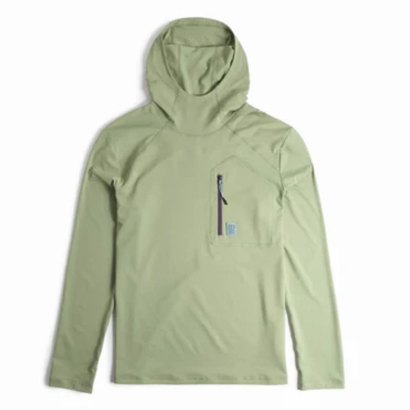 Men's Sun Hoodie, Oil Green