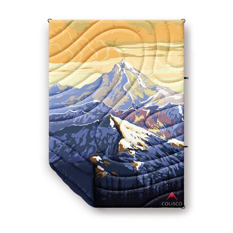 Colisco Peaks Packable Travel Puff Camping Blanket 38" x 52"