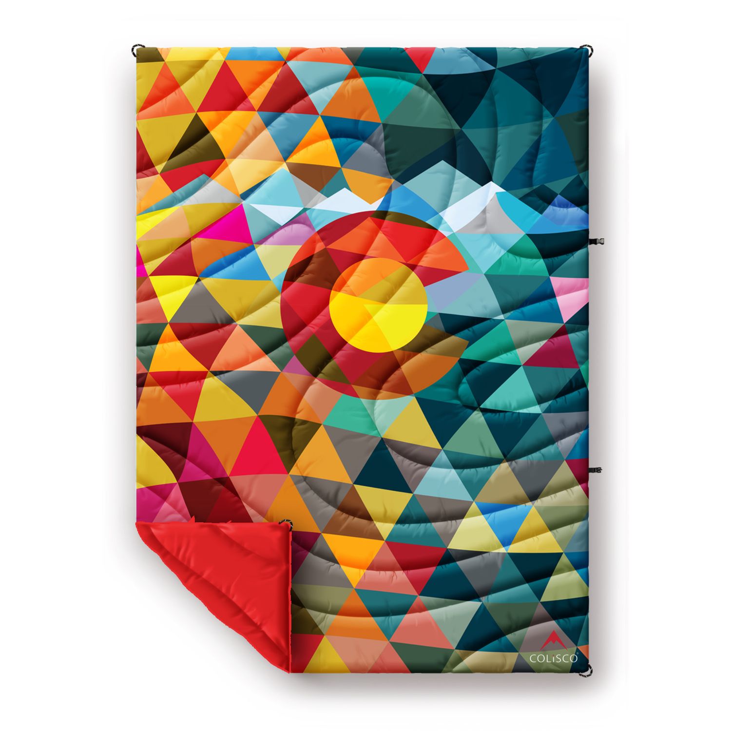 Colisco Colorado Triangles Packable Travel Puff Camping Blanket 52" x 75"