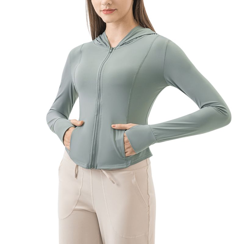 Colisco  Lightweight Cropped Hoodie, Mint