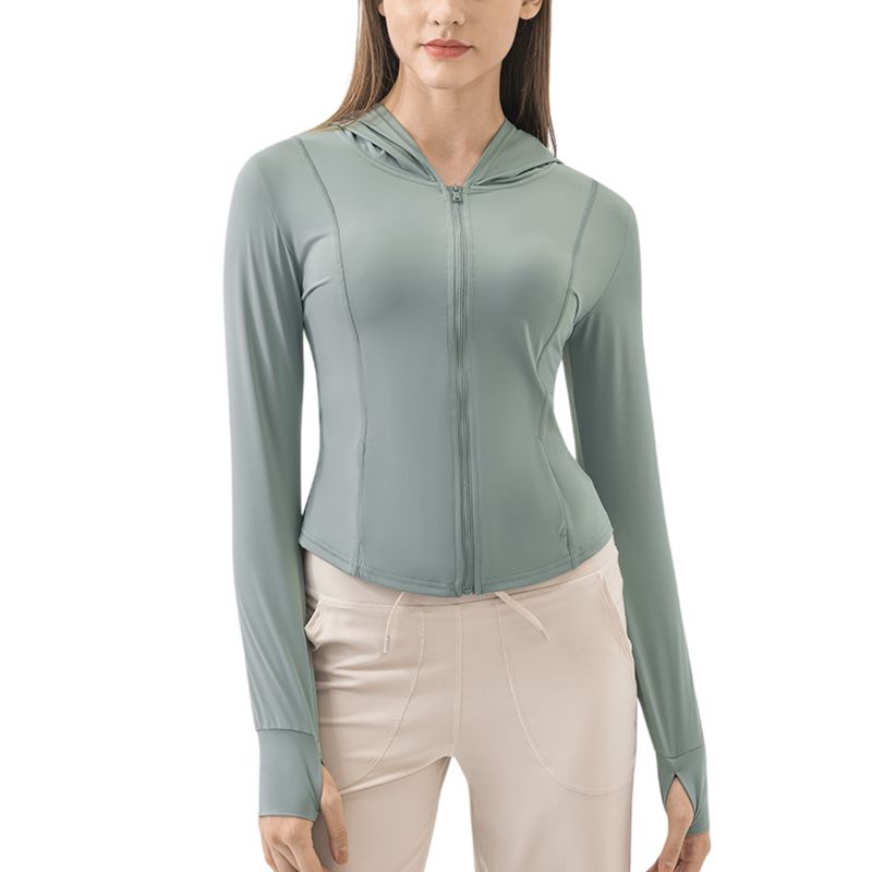 Colisco  Lightweight Cropped Hoodie, Mint