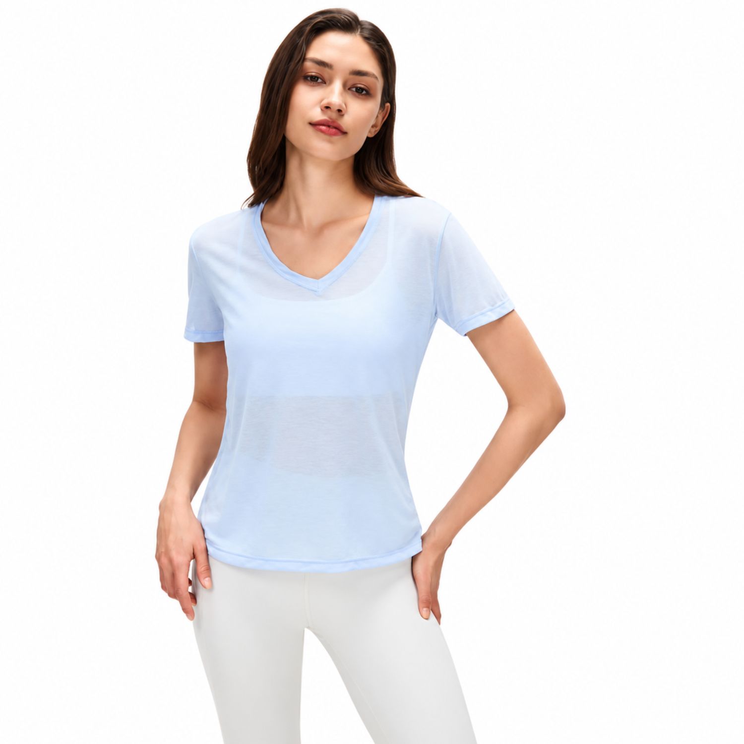 Colisco V Shirt, Sky Blue, Color: Sky Blue, Size: 4