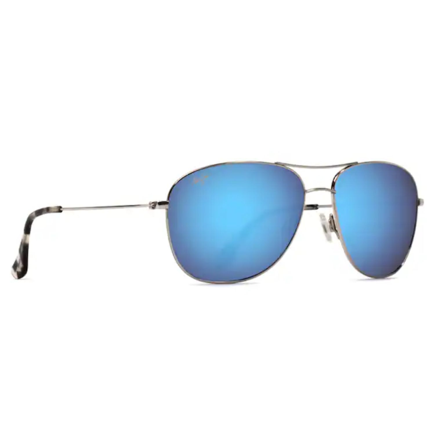Blue Hawaii Cliff House Polarized Sunglasses, Color: Silver, Size: O/S