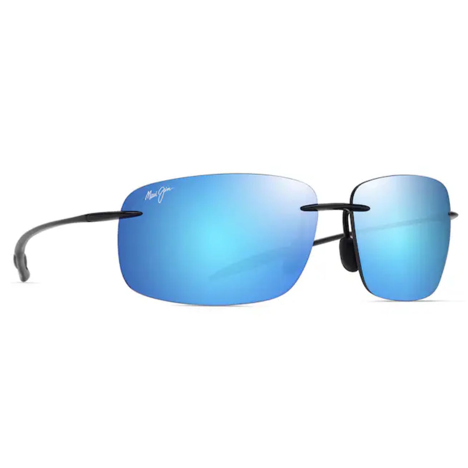 Blue Hawaii Breakwall Polarized Sunglasses, Color: Shiny Black, Size: O/S