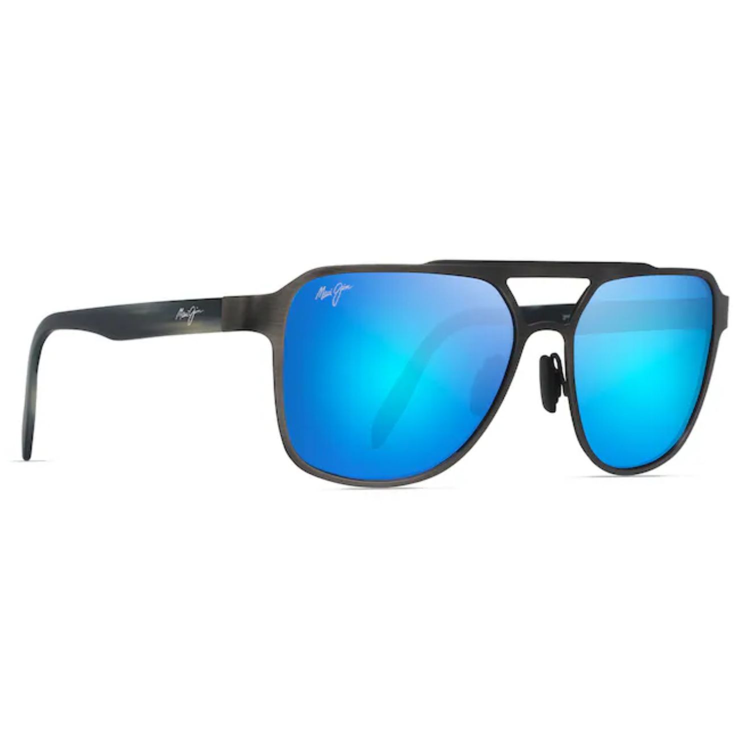 Blue Hawaii 2nd Reef Polarized Sunglasses, Color: Brushed Dark Gunmetal, Size: O/S