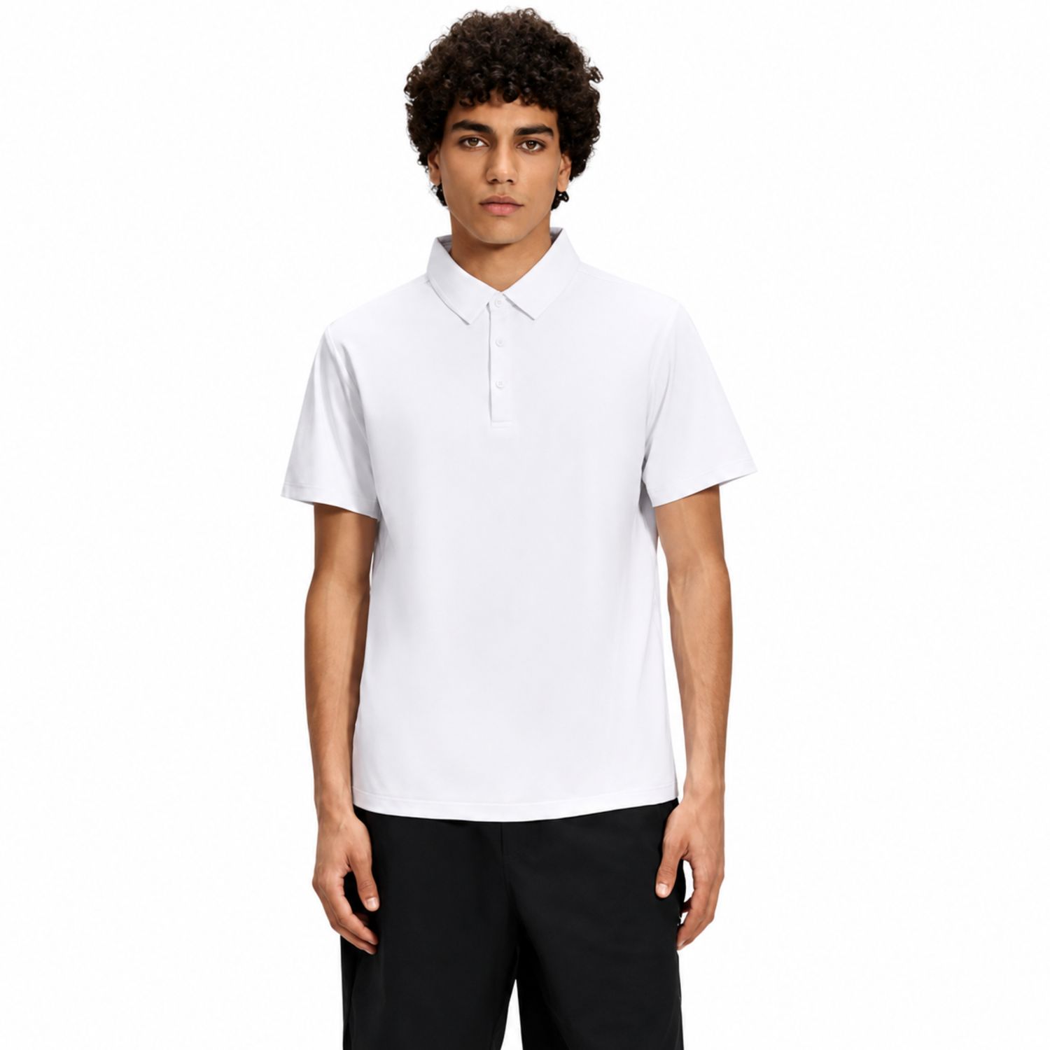 Colisco Men's Casual Shirt, White, Color: White, Size: M