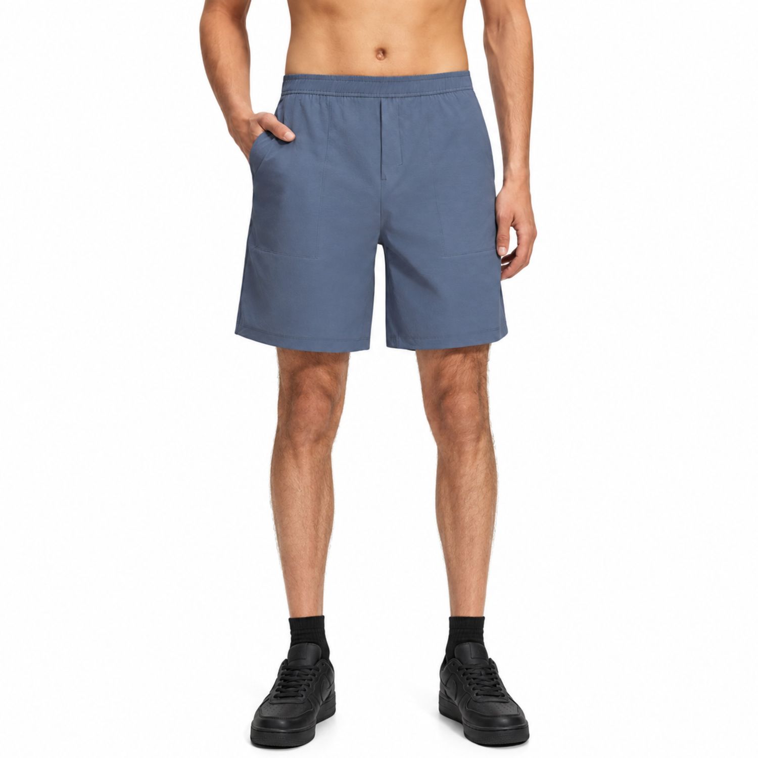 Colisco Men's Casual Shorts, Steel Blue, Color: Steel Blue, Size: S